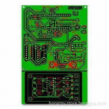 Single-layered Green Solder Mask Bare PCB with 1.6mm Finished Board Thickness/FR-4 Base Material